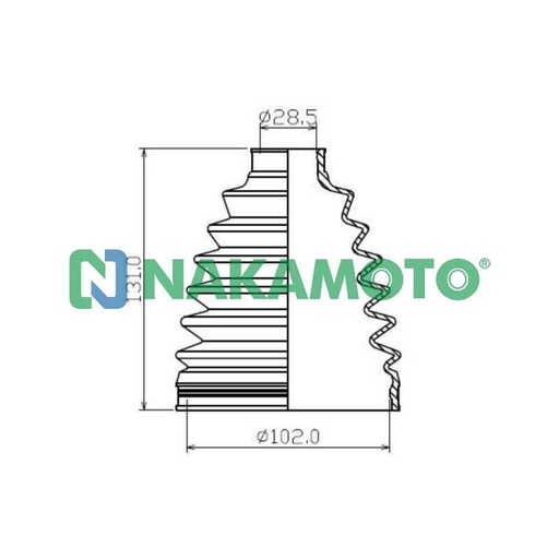 [AFM1288] كاوتش كوبلن خارجى هاى لوكس+فورتشنر ناكاموتو تايوانى
